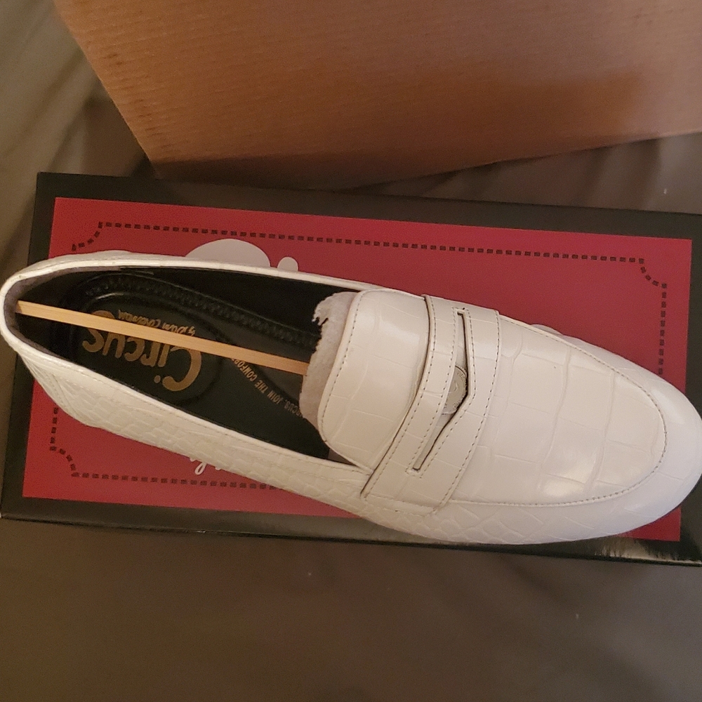 Brand new white loafers